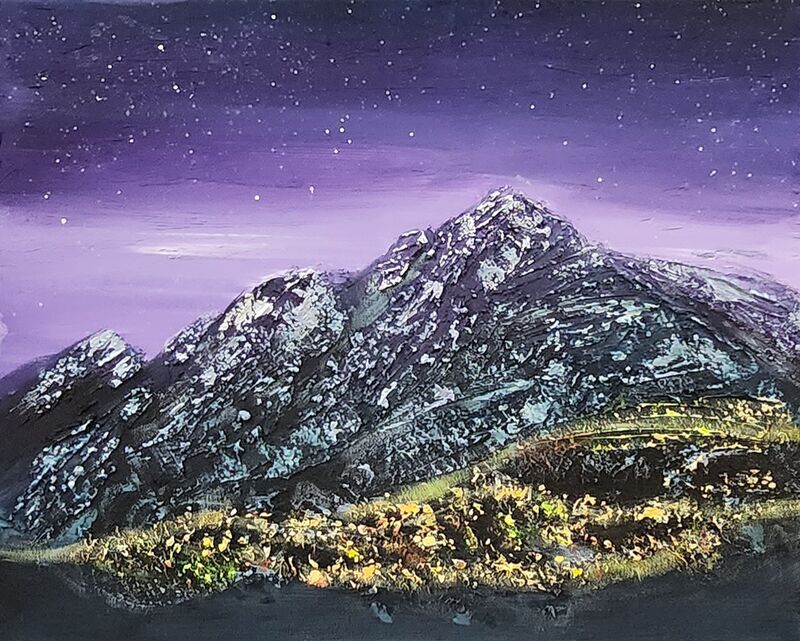 Winter's mountains - a Paint by Elena Gozunova